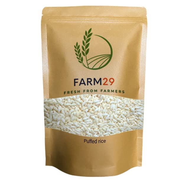 FARM 29 Fresh from Farmers Puffed Rice Healthy Snacks, No Sugar, No Oil Contains Sea Salt Good