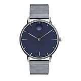 Movado Face Men's Watch - Swiss Quartz, Stainless Steel Mesh Bracelet - Classic, Timeless Luxury Fashion Timepiece for Him or Her - 41mm