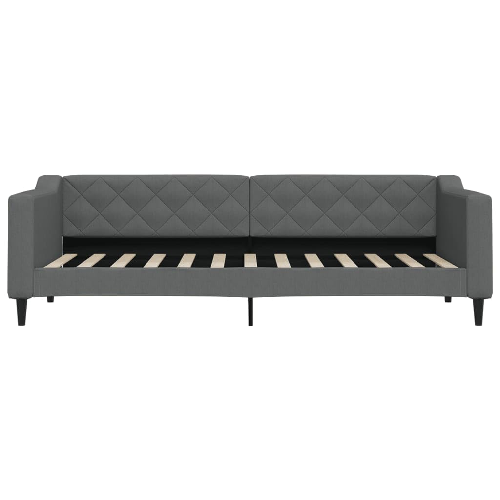 Homgoday Sofá Cama Nido con cajones Tela Gris Oscuro 80x200 cm Sofa Cama de Madera Maciza con cajones, Sofa Cama Extraible con Cama Nido y cajón
