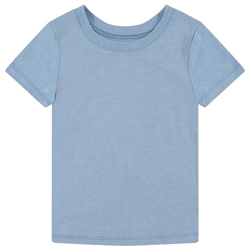 Image of BTween Girls 4 Piece Tops Fashionable Short Sleeve T-Shirt Casual Daily Shirt for Kids Assorted Colors