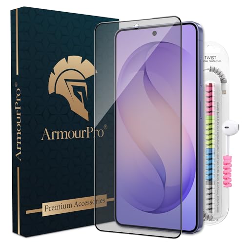 Image of ArmourPro Anti Glare Matte Tempered Glass for Samsung Galaxy S26, Anti Fingerprint Screen Protector, 9H Scratch Resistant, Smooth Touch, Easy Installation Kit with Cable Protector