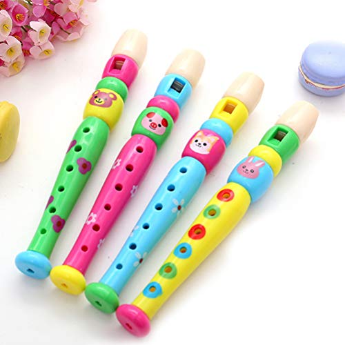 Tomaibaby 2 Stuks Kleine Houten Blokfluiten Kleurrijke Piccolofluit Voor Kinderen Peuters Leren Ritme Muziekinstrument… - Image 4