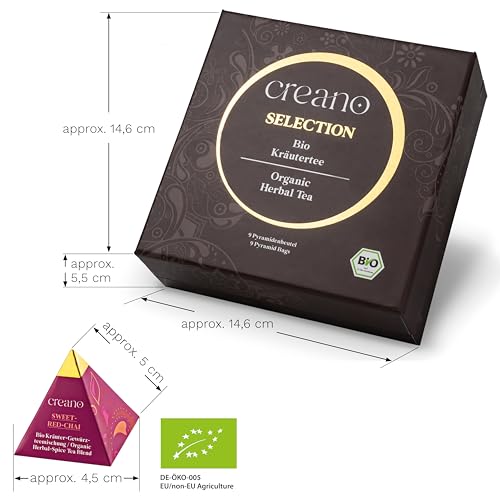 Image of Creano Organic Herbal Tea Gift Set inchOrganic Herbal Tea inch - 9 Pyramid Tea Bags in 9 Different Varieties - 22,5 g*