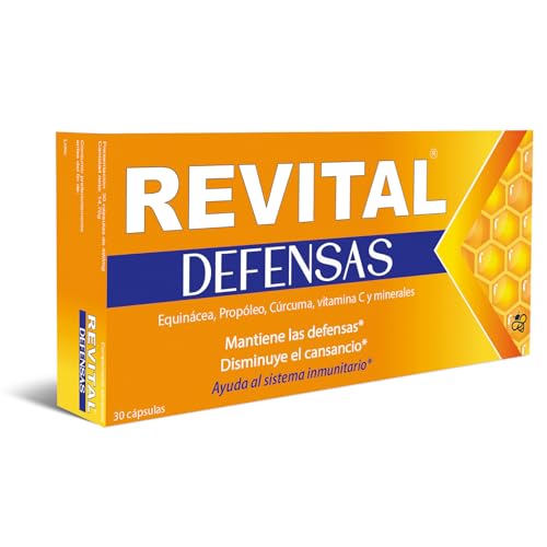 Revital Defensas 30 Cápsulas - Ayuda a Disminuir el Cansancio y la Fatiga y Contribuye a Mantener las Defensas del Organismo - con Equinácea, Propóleo, Cúrcuma, Vitamina C y Minerales