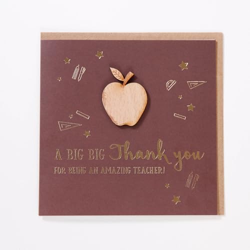 No Ordinary Gift Bold Icons - Tarjeta de agradecimiento con texto en inglés "A Big Thank You Teacher"