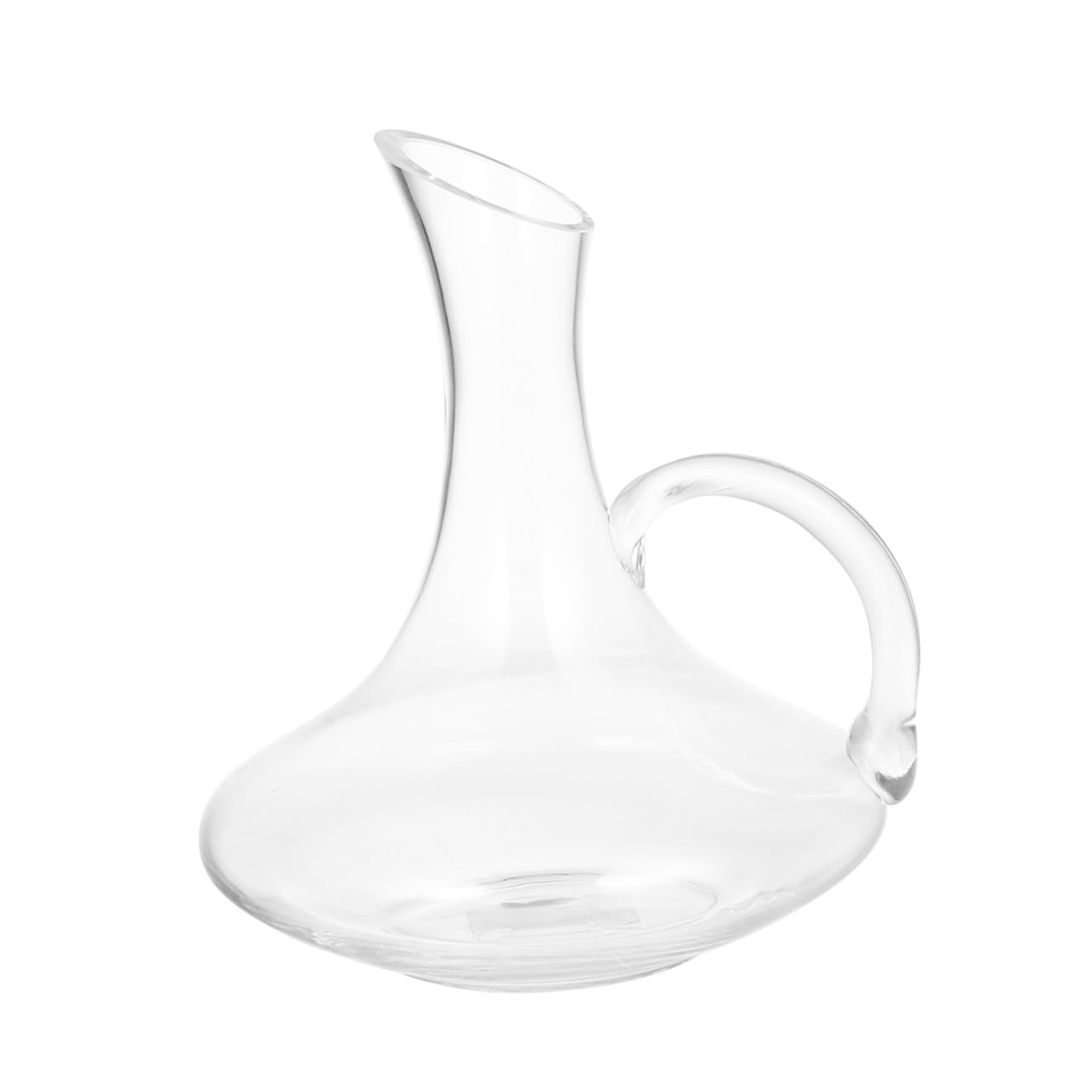 Carafe à Vin en Verre avec Poignée, Distributeur Décoratif pour Maison | Verre sans Plomb, Incision Arrondie, Usage Bar ou Table, Pièce Unique, pour Vin, Whisky et Fêtes
