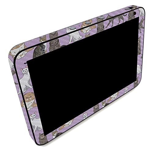 Image of MightySkins Carbon Fiber Skin Compatible with Amazon Echo Show 8 (Gen 2) - Cat Chaos | Protective, Durable Textured Carbon Fiber Finish | Easy to Apply | Made in The USA