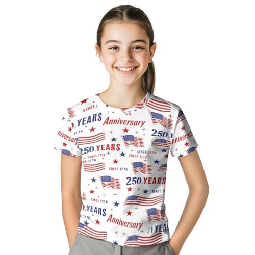 Image of Kids Graphic T-Shirt Boys Girls Novelty Tees Top Short Sleeve Shirts Summer Blouses 3-16