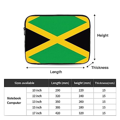 Jamaica Flag Laptop Sleeve Case 15 Inch Suitable For Notebook Computer Tablet Traveling Carrying Simple Case4