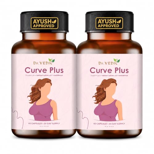 Image of Dr Vedic Breast Support Capsule Ayush Approved | 100% Pure & Natural | Ayurvedic Herbs like Ashwagandha 60 Capsules (Pack Of 2)