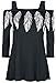 Produktbild Full Volume by EMP Langarmshirt Cold-Shoulder Frauen Langarmshirt schwarz/weiß L