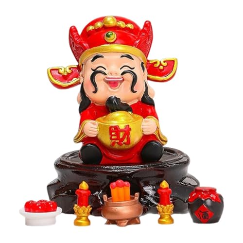 Figurine de Dieu de la Richesse RLKHXBS en résine pour décoration d'intérieur style chinois