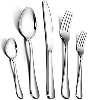 AckMond 20-Piece Stainless-Steel Cutlery Set Flatware Set Tableware Dinnerware Knife Fork Spoon, Service for 4