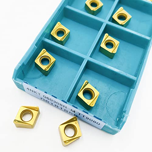 Pack 10 inserciones carburo 4NKT060308R para torneado miniatura 3