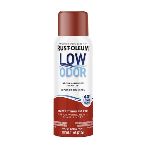 Image of Rust-Oleum Low Odor Premium Spray Paint, 11 oz, Matte Timeless Red