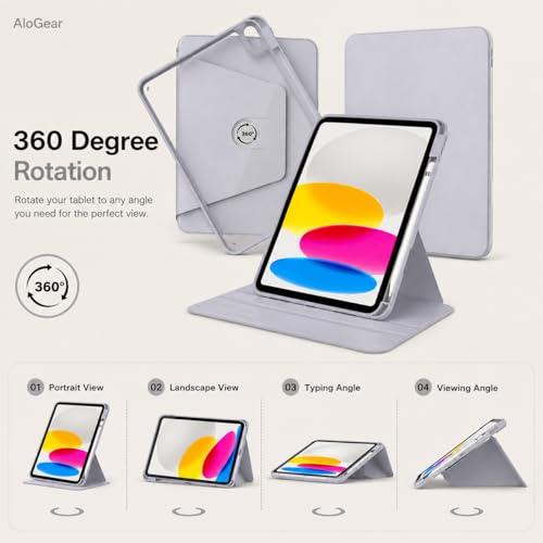 Image of Mavro Leather Case for OnePlus Pad Go 2 12.1 Inch and Oppo Pad 5, 360 Rotation Stand, Clear Back Cover with Pencil Holder (Black, 360 Rotating)