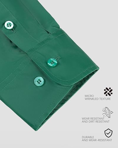 Dress Shirt,Shirts Long,Long Sleeve Button,Slim Fit,Button Down ShirtWrinkle Resistant,Breathable,3pcs Set Shirt4