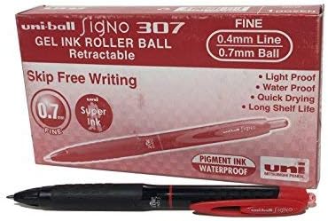 Bolígrafo Uni-Ball 207 Premier Gel - Punta 0.7 Mm, Tinta Negra, 6 Unidades, Retráctil
