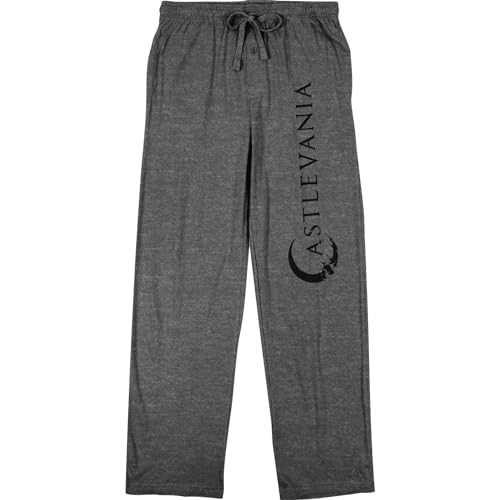 Castlevania Crescent Title Logo Adult Graphite Heather Sleep Pants