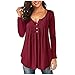Tshirt Damen Modern Weisses Longshirt Damen Italienische Damenmode Longshirt Kurzarm Baumwolle Anziehsachen Glitzer Shirt Damen Kleidung T Shirt Blusenkleid Bluse -Wine X-Large
