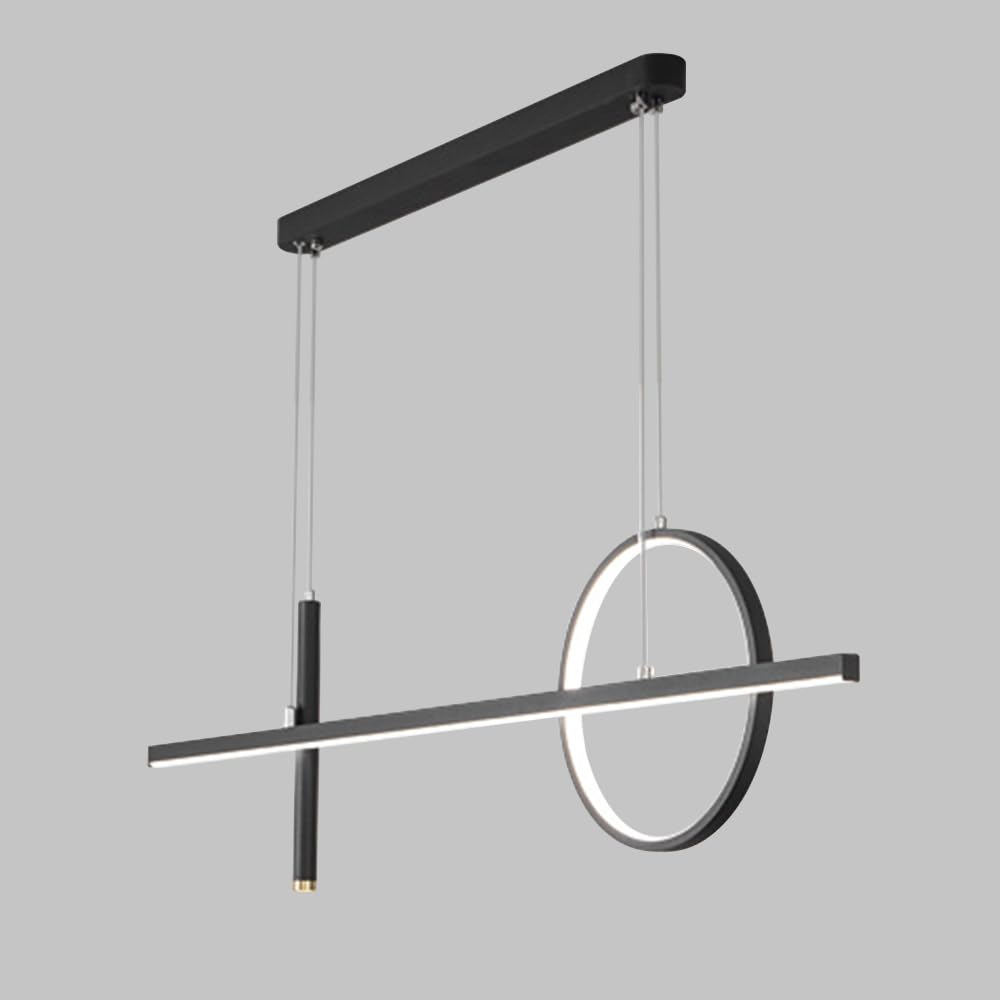 HXYSXHJUO Modern Linear Pendant Light LED Chandelier Ceiling Lamp Dining Room Lighting Fixture with Spotlight Nordic Hanging Chandeliers for Restaurant Bedroom Kitchen Island Lights