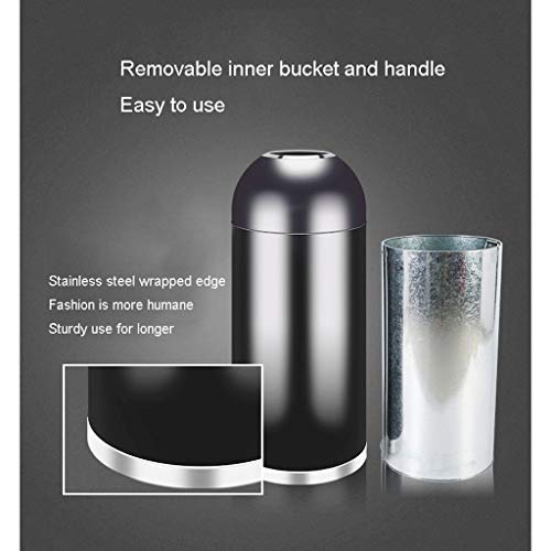 Caneca de basura de acero inoxidable 35L miniatura 4