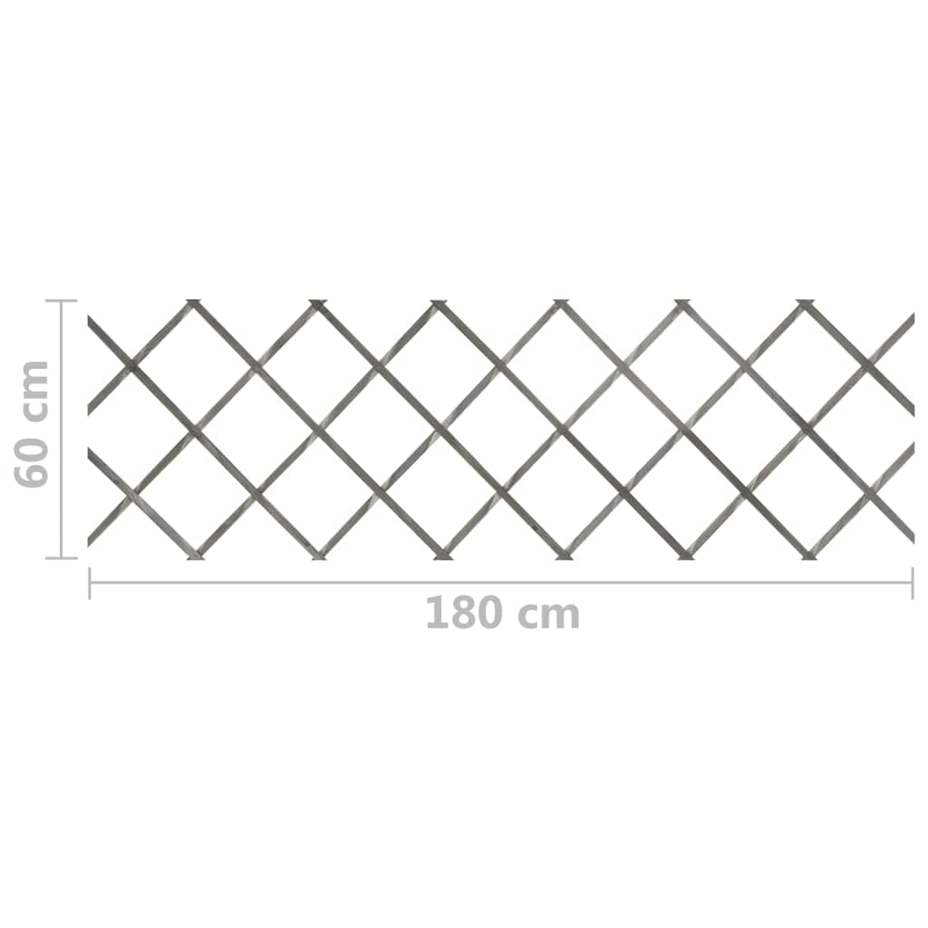 Ogrodzenie dla roślin pnących 5 szt. szare lite drewno jodła 180 x 60 cm, możliwość rozszerzenia do ogrodu, ochrona przed wzrokiem, rośliny, wytrzymałe ogrodzenie