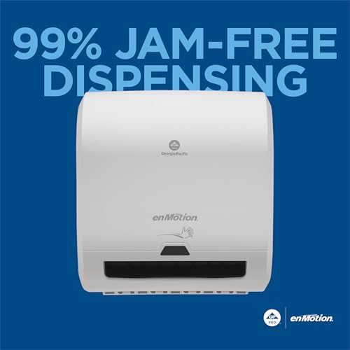 enMotion Georgia‑Pacific (by GP PRO) Impulse 8 in 1‑Roll Automated Touchless Paper Towel Dispenser, White, 59437A by enMotion - Image 8