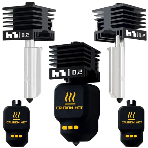 HzdaDeve 3 Pack 0.2MM Hotend for P2S/H2S/H2D/A1/A1 Mini Combo Print Head Hot End Kit Extruder High-Temperature Removable