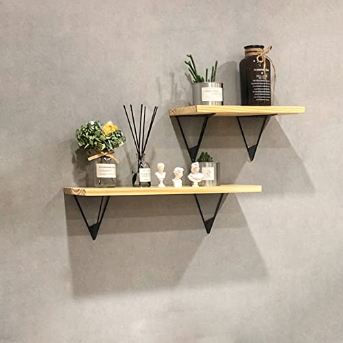 Support étagère triangulaire noir 16cm en fer avec vis pour suspension murale