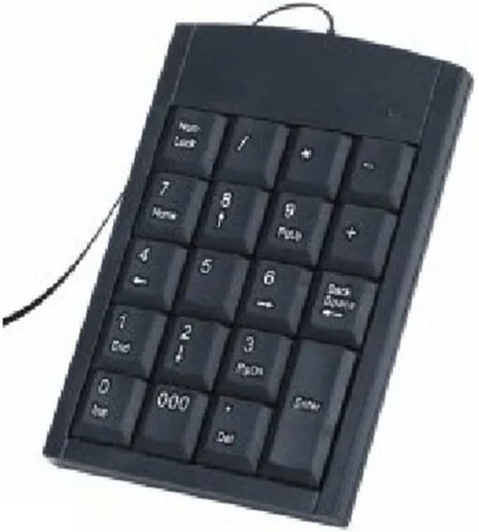 USB 19-Key keypad Numeric keypad Multi-Function Wired Digital Calculator for Laptop Easy to use win7 USB Numeric keypad