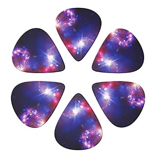 Universe Lot de 6 médiators pour guitare acoustique et électrique Motif étoiles étoilées - Les Beatles, Paul McCartney, John Lennon, RIngo Starr, George Harrison Universe Lot de 6 médiators pour guitare acoustique et électrique Motif étoiles étoilées – Image 4