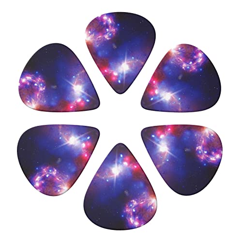 Universe Lot de 6 médiators pour guitare acoustique et électrique Motif étoiles étoilées - Les Beatles, Paul McCartney, John Lennon, RIngo Starr, George Harrison Universe Lot de 6 médiators pour guitare acoustique et électrique Motif étoiles étoilées – Image 5