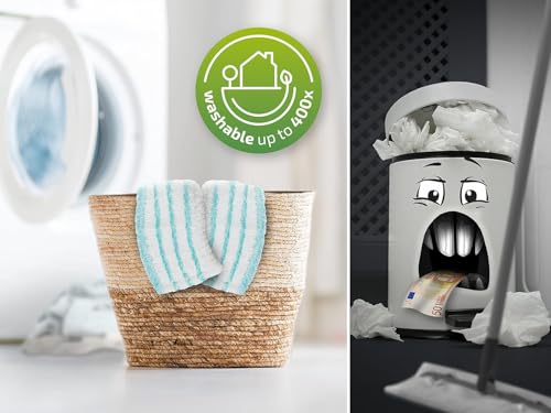 Leifheit rückenschonender Bodenwischer Profi XL micro duo Telescope, Teleskopstiel 87-142cm aus...