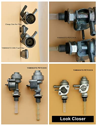Image of YAMAKATO Generator Petcock Fuel Tank Shut Off Valve Gas Switch 310574GS for Champion Generac 310573GS 193272GS 204743GS All Power Briggs and Stratton etc., M10X1.25mm (Pack of 3)