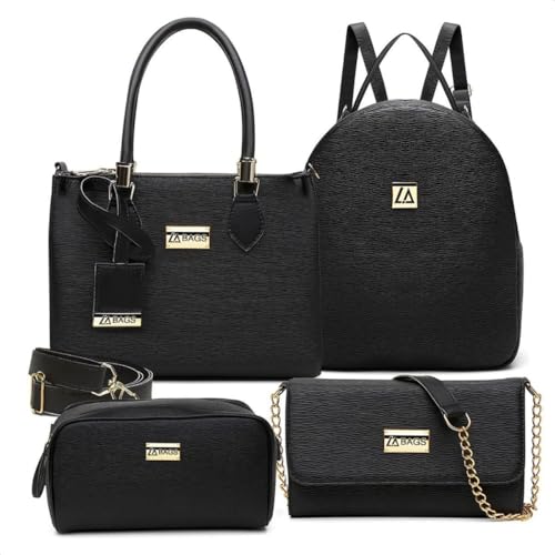 Kit Bolsa Média Feminina Bolsa Clutch Mochila Necessaire