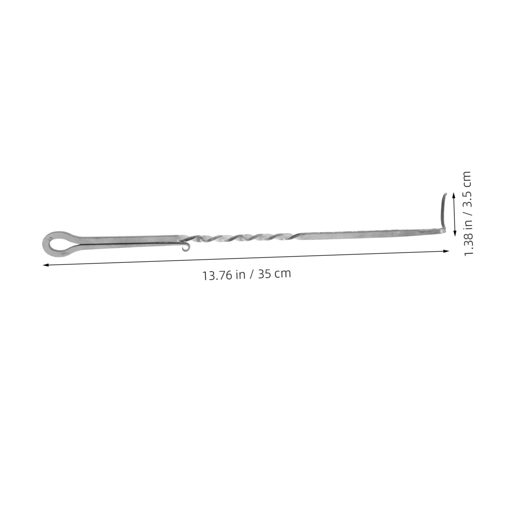 HEMOTON Food Flipper Turner Bbq Meat Hook Easy Flip Design Stainless Steel for Ribs Chicken Hot Dogs Grilling