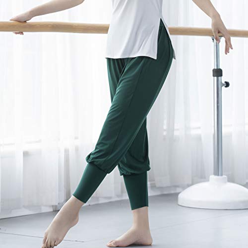 Calça Harem Feminina, Gainty Calças femininas para ioga Harem Loose Soft Modal Wide Elástico Cintura