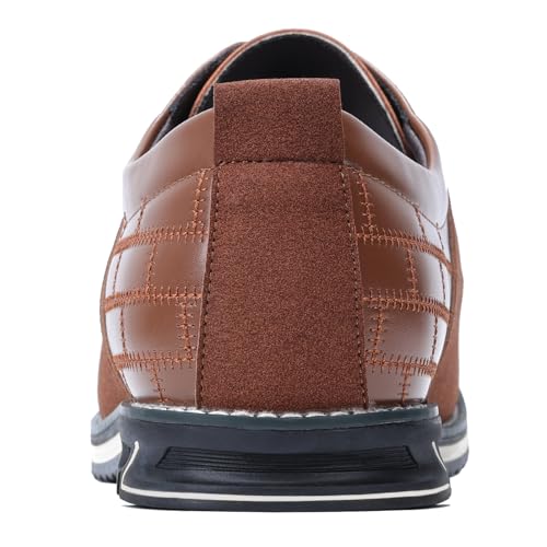 Image of Mens Dress Shoes Casual Business Oxford Derby Orthopedic Leather Shoes Simple Lace-up Walk Loafers Flats Shoes for Men