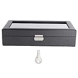 Ordentliche Aufbewahrung: Es können 12 Uhren platziert werden, ideal für Desktop-Organisatoren. Verabschieden Sie sich von unordentlichen Schreibtischen.Diese Uhrenvitrine verfügt über eine gerahmte Glasabdeckung, um Ihre Sammlung und Kunst zu präsentieren.