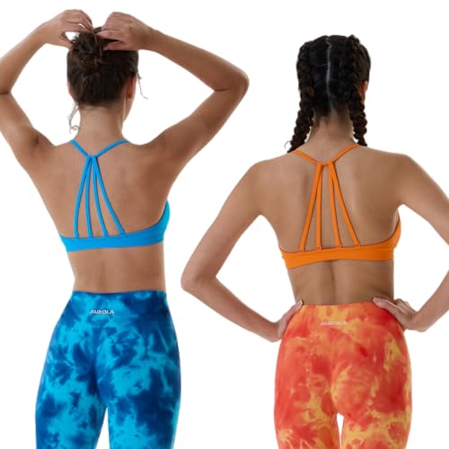 Image of AUROLA Mercury Workout Sports Bras Women Athletic Removable Padded Backless Strapy Minimal Crop Top