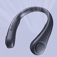 JISULIFE Portable Neck Fan Hands Free Bladeless Fan 5 Speeds 4000 mAh Battery Operated Wearable Personal Fan Twistable