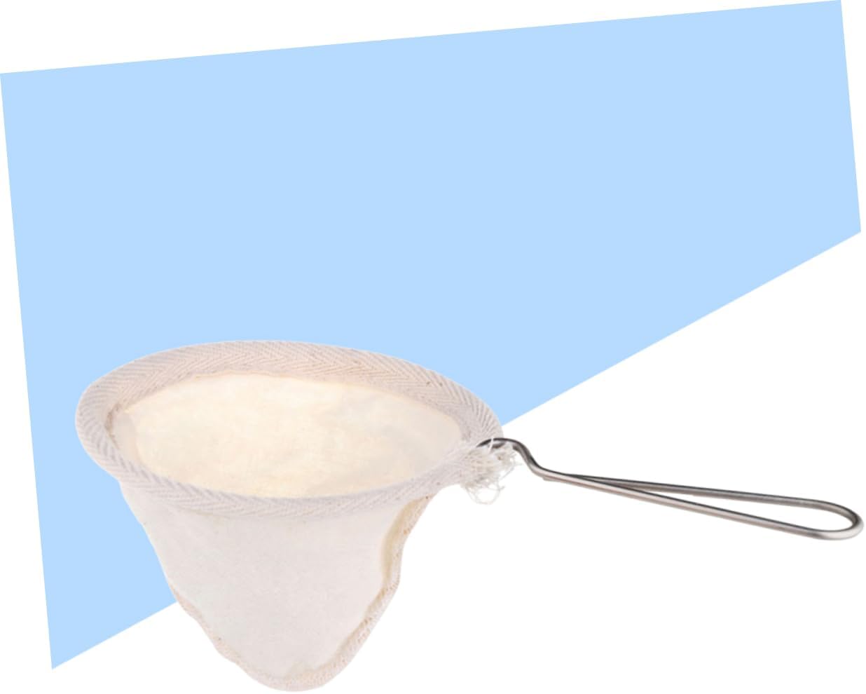 PRETYZOOM 3pcs Reusable Cloth Strainer Filter Stainless Steel Handle for Tea Coffee Mesh Coffee Filters
