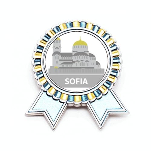 Broche Bulgarie gris en métal de qualité supérieure avec pin's Winner Award chic