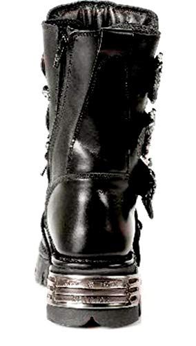 New Rock Newrock 391 S1 Black Metallic Reactor Goth Biker Unisex Black Boots 11 #TOP6
