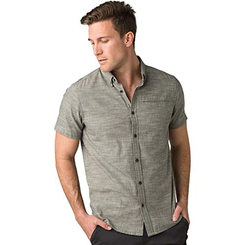 Prana Men's Agua Shirt, Charcoal, Small #TOP4