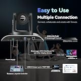 Tenveo Kamera PTZ NDI 20x Zoom Optyczny z automatycznym Śledzeniem AI, HDMI/LAN/USB3.0 PoE, FHD 1080P 60 FPS dla Kościoła, Transmisja na Żywo/Wideokonferencje