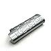 Lucklybestseller Metal Lighter Case Cover Sleeve Holder Vintage Floral Stamped for BIC Full Size Lighter J6 (Silver Gray)