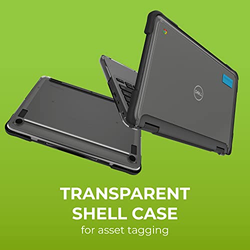 Gumdrop SlimTech Laptop Case Fits Dell Chromebook 3110 | 3100 (2-in-1) Designed for K-12 Students Teachers and Classrooms – Drop Tested Rugged Shockproof Bumpers for Reliable Device Protection – Black