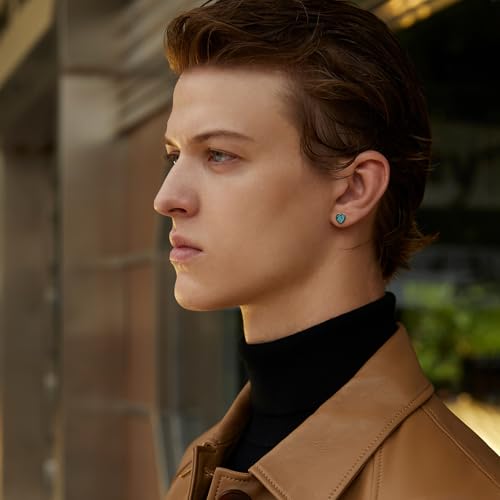 Pendientes negros de plata para hombre y mujer ideales para el día a día 5